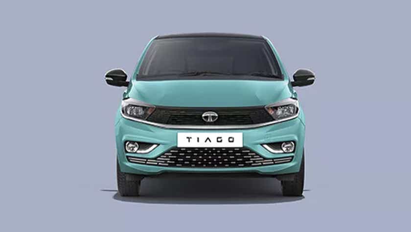 Front view of a Tata Tiago