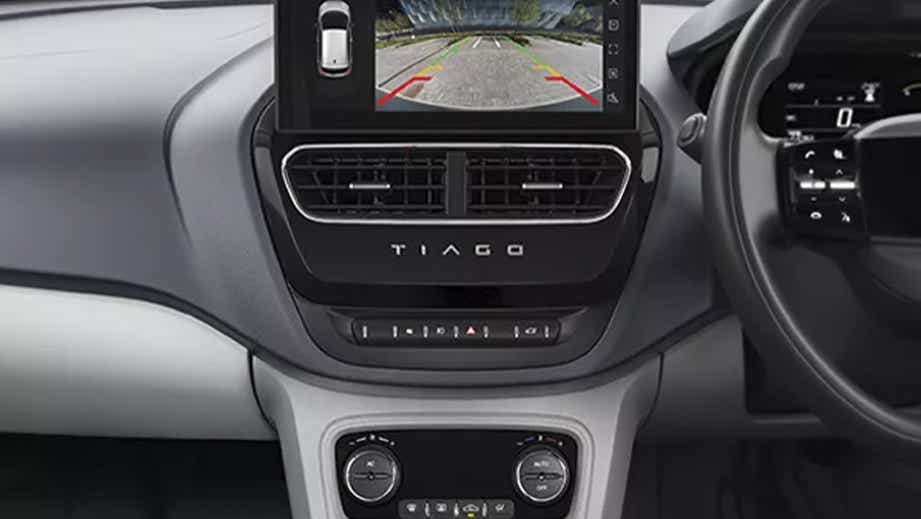 Interior dashboard of a Tata Tiago