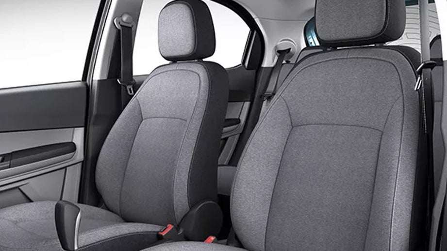 front seats and cabin of a Tata Tiago
