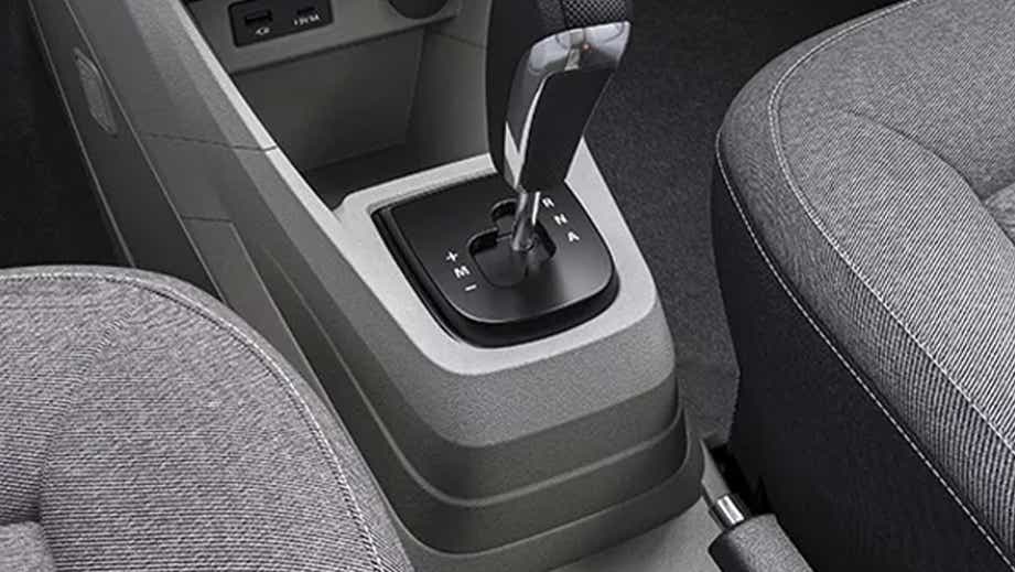 Gear lever and center console of a Tata Tiago