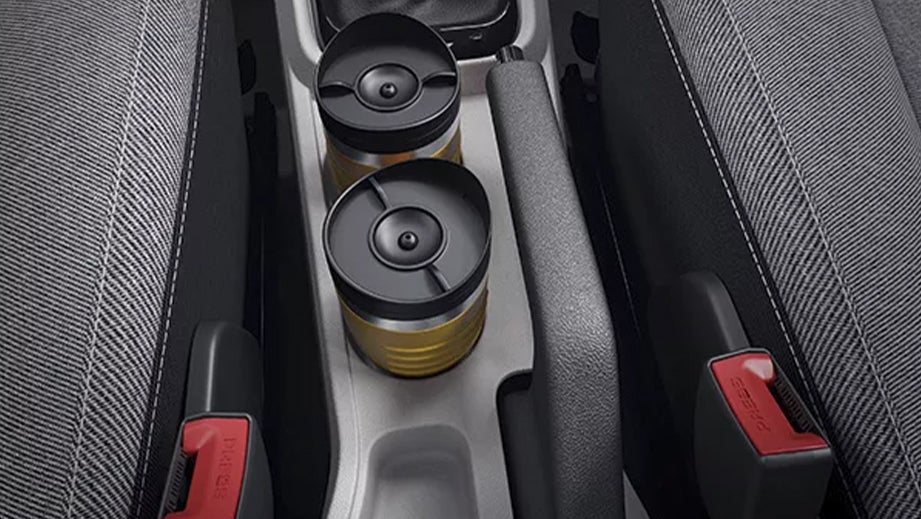 Center console cup holders of a Tata Tiago