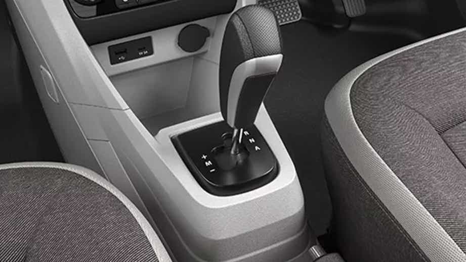 Gear lever area of a Tata Tigor