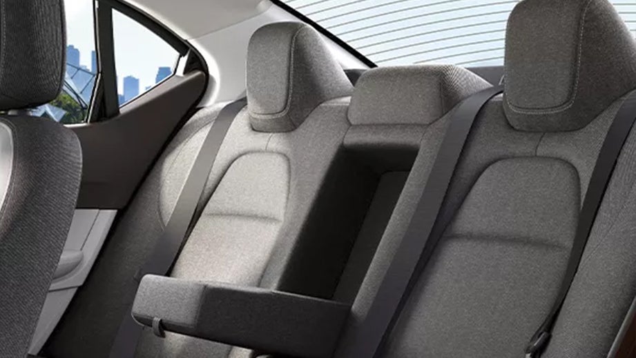 Rear seat view of a Tata Tigor