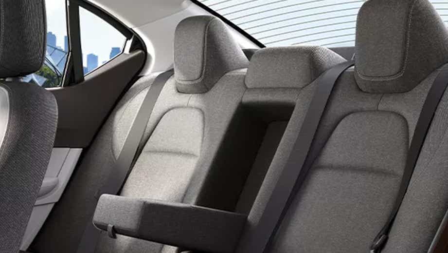 Rear seat view of a Tata Tigor