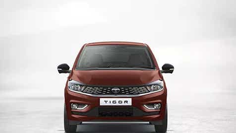 Front view of a Tata Tigor