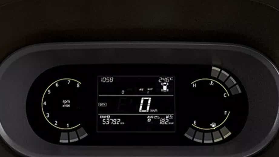 Instrument cluster of a Tata Tigor