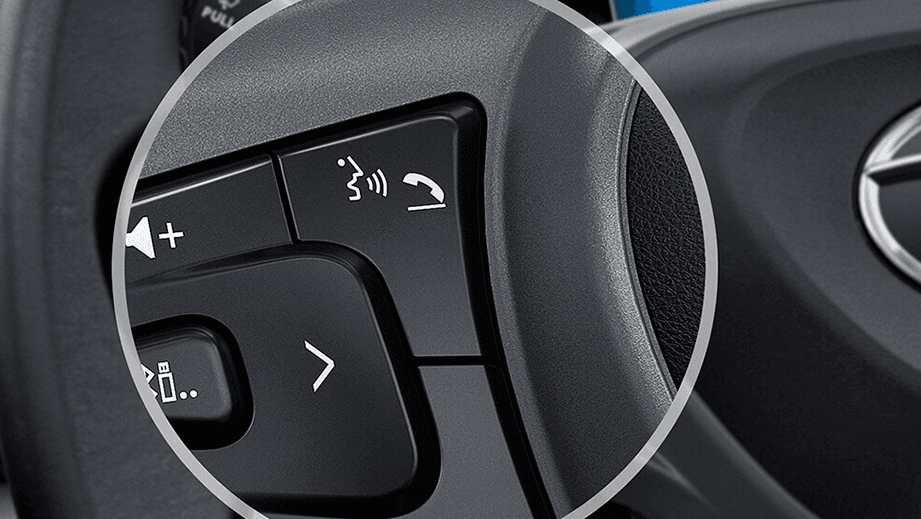 steering wheel control close-up of a Tata Altroz 2020-2024