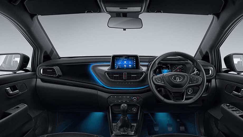 interior dashboard view of a Tata Altroz 2020-2024