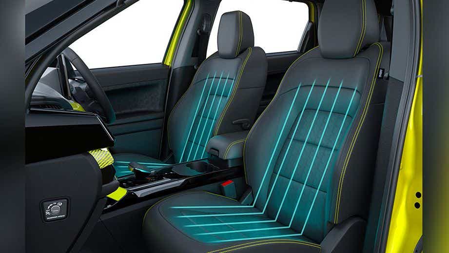 front seats and dashboard of a Tata Harrier