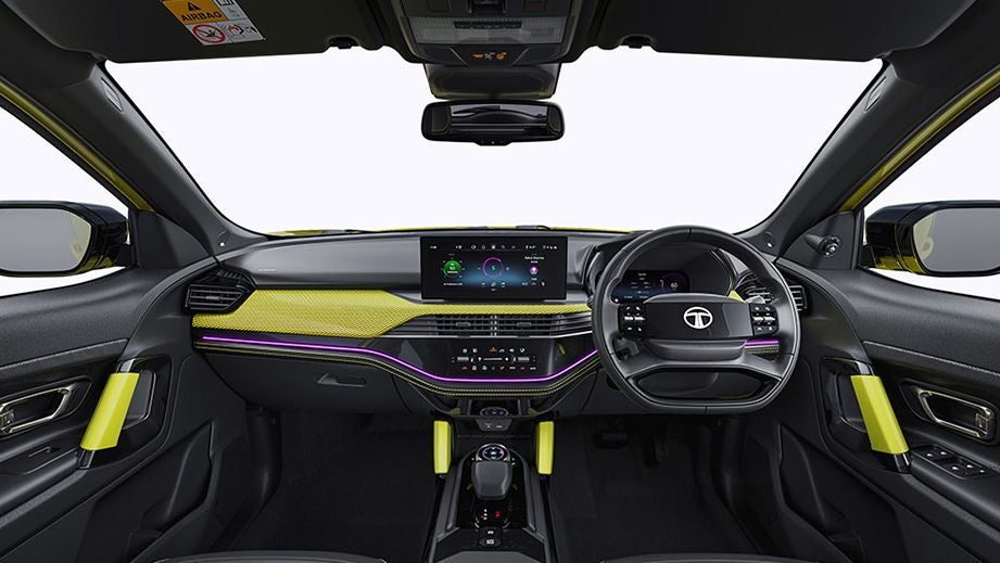 interior dashboard of a Tata Harrier