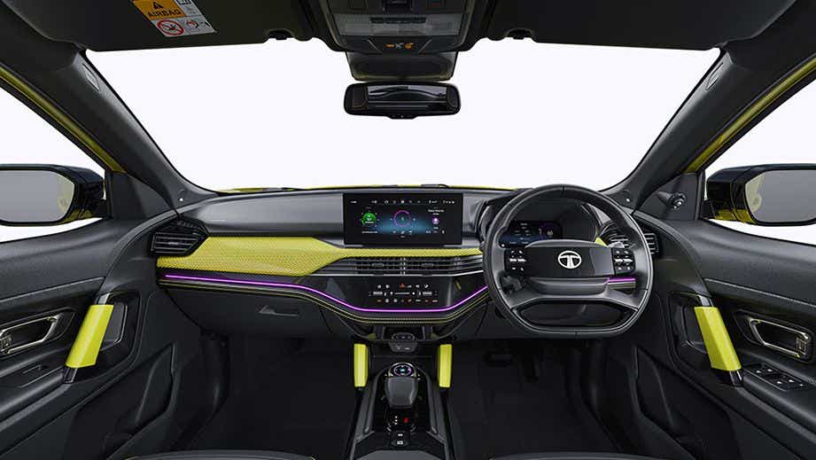 interior dashboard of a Tata Harrier