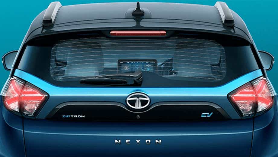 Rear view of a Tata Nexon EV Max