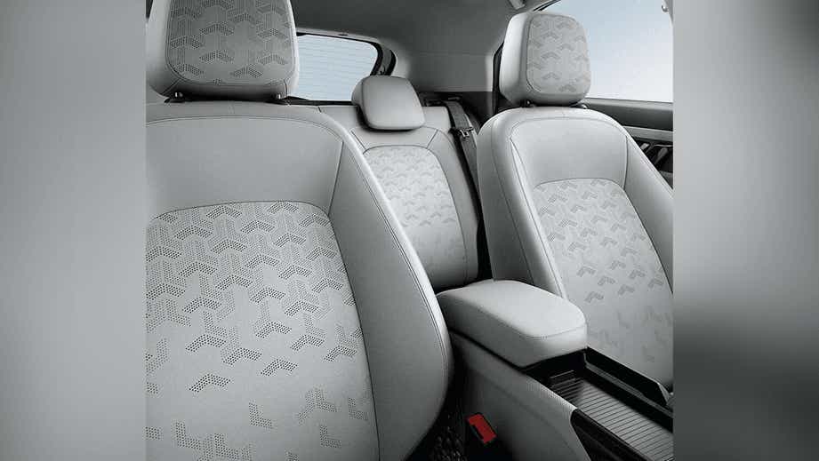 front seats and interior of a Tata Nexon EV Prime
