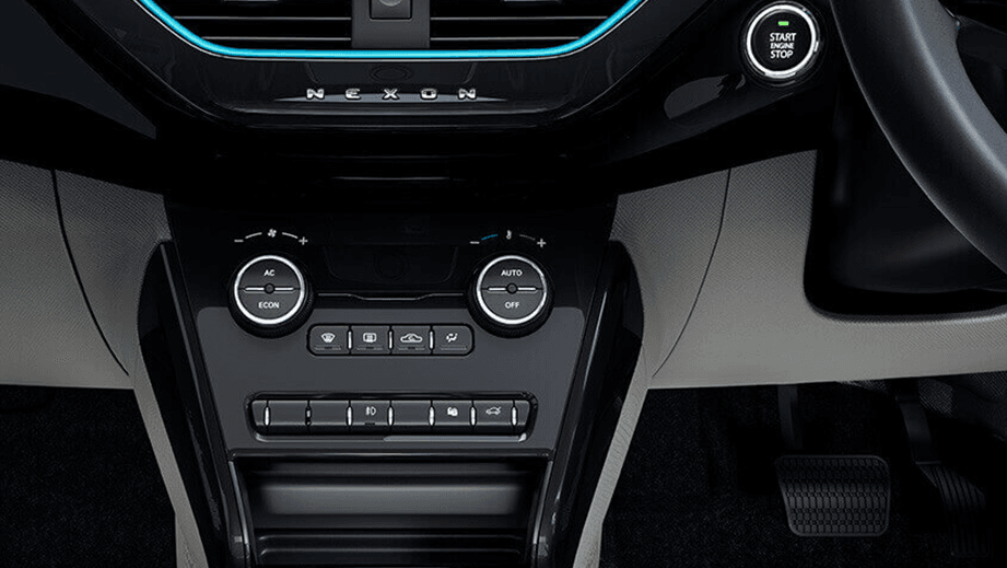 dashboard console of a Tata Nexon EV Prime