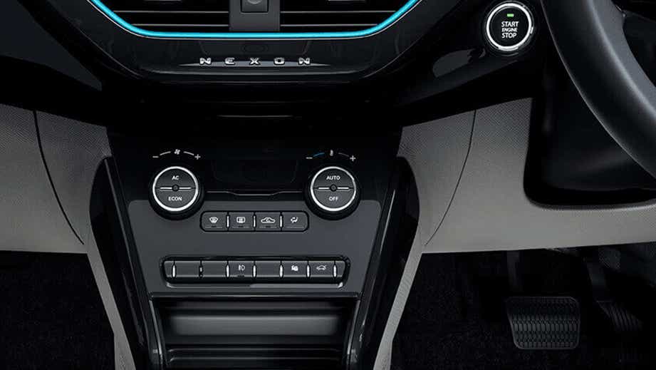dashboard console of a Tata Nexon EV Prime