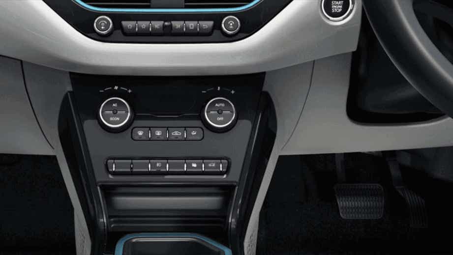 center console of a Tata Nexon EV Prime