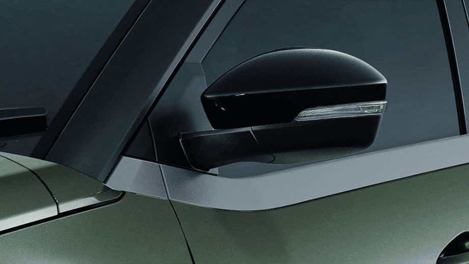 side mirror close-up of a Tata Nexon 2017-2023