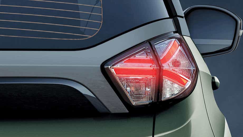 close-up of rear tail light of a Tata Nexon 2017-2023
