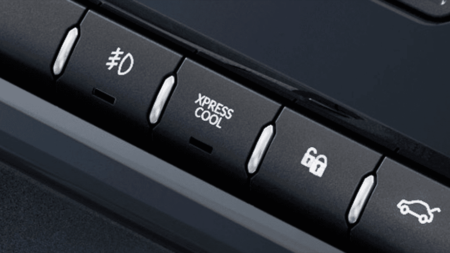 interior dashboard close-up of a Tata Nexon 2017-2023