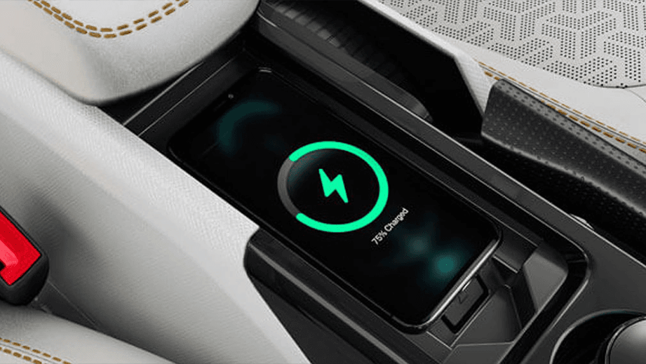 center console wireless charging pad of a Tata Nexon 2017-2023