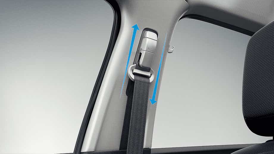 seat belt height adjustment of a Tata Nexon 2017-2023