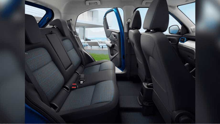 rear seat interior of a Tata Punch