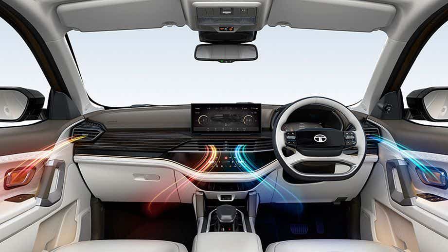 interior dashboard of a Tata Safari