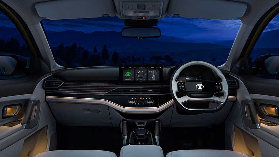 interior dashboard of a Tata Safari