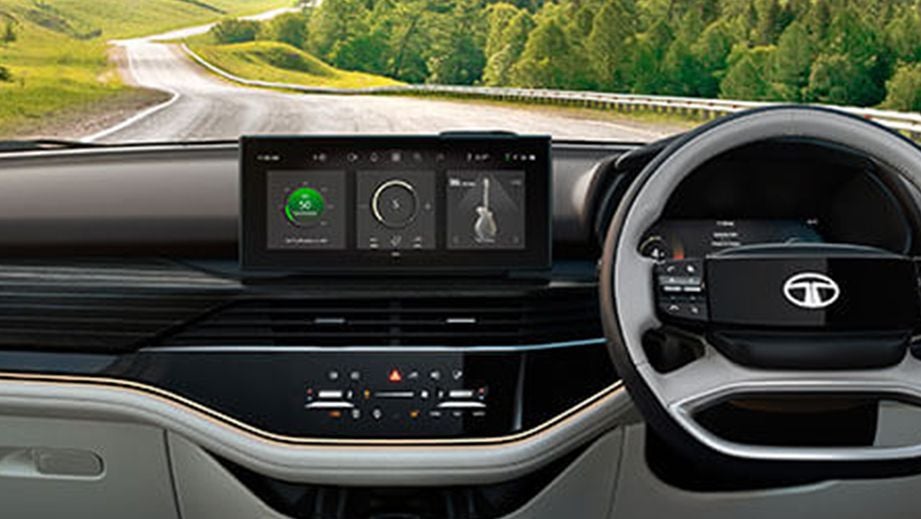 Interior dashboard of a Tata Safari