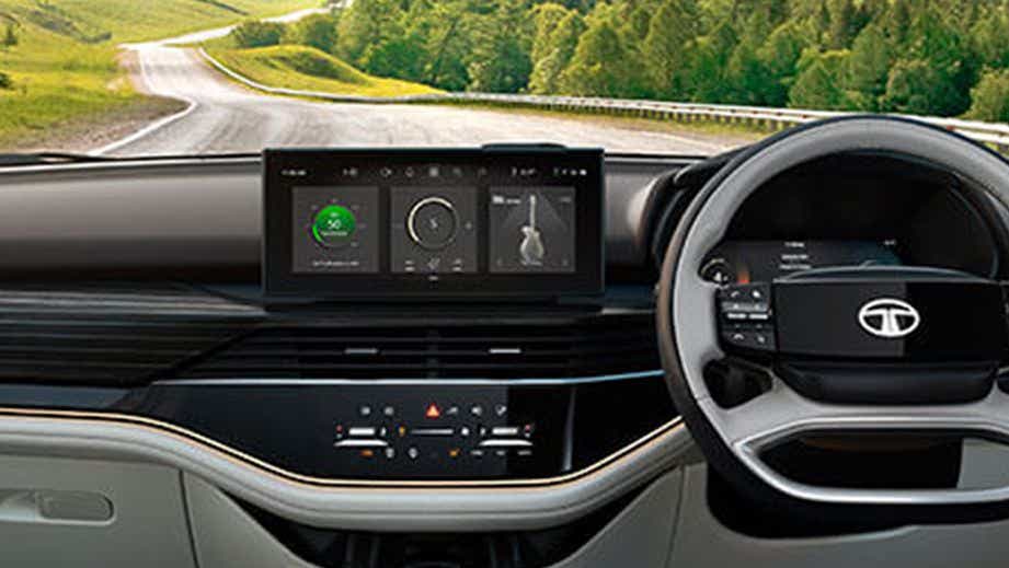 Interior dashboard of a Tata Safari