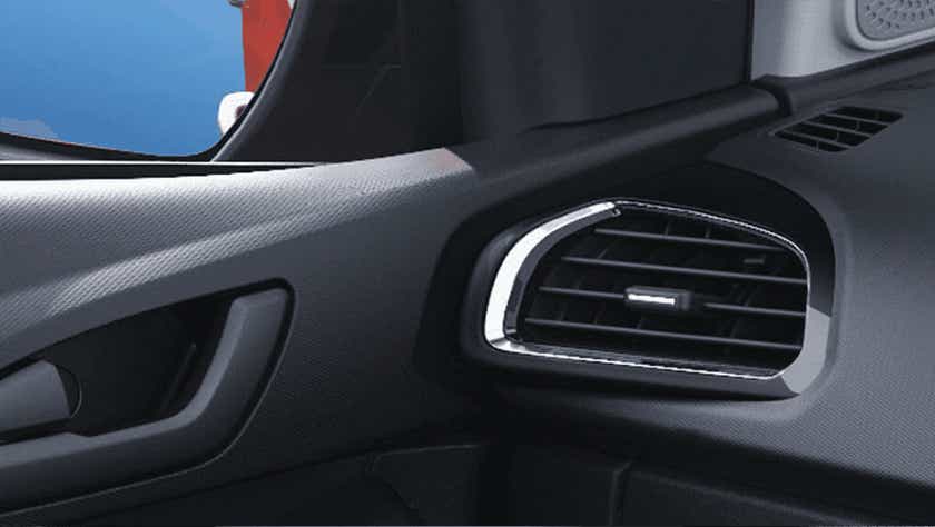 Interior air vent view of a Tata Tiago NRG