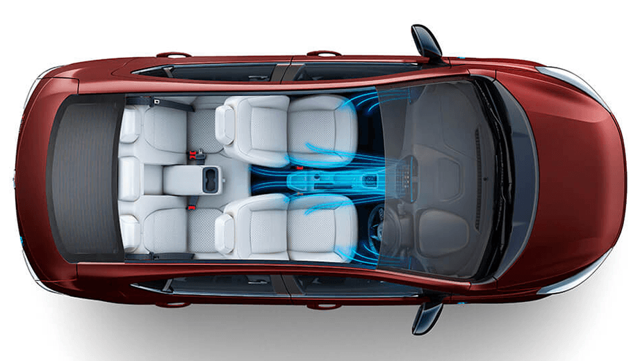 top interior view of a Tata Tigor EV