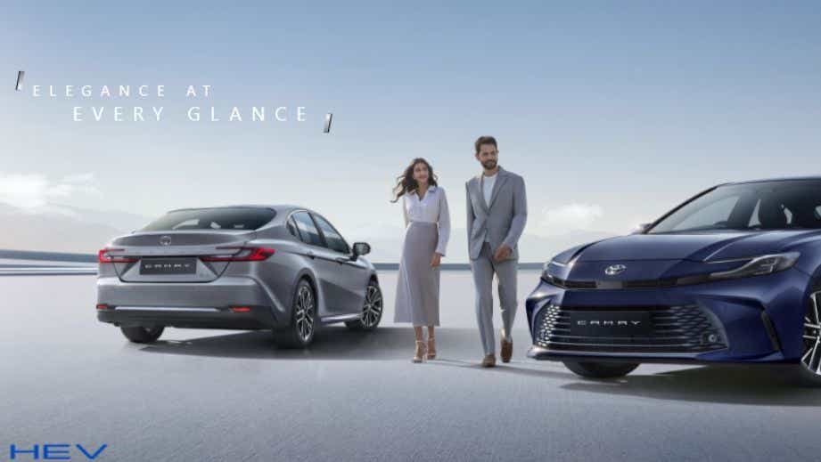 Rear and front views of a Toyota Camry