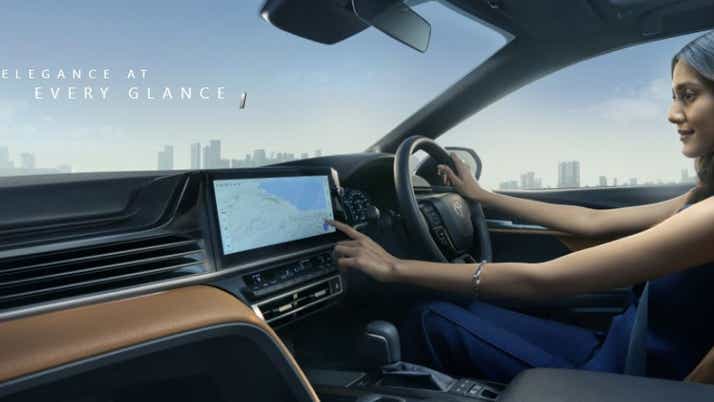 interior dashboard view of a Toyota Camry