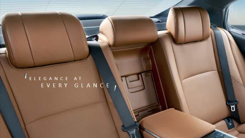 rear seat interior of a Toyota Camry