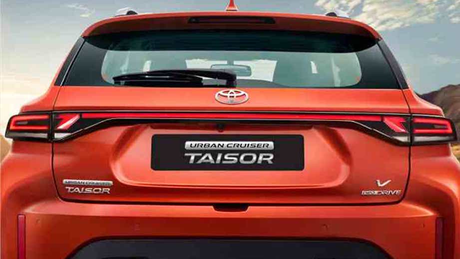 rear view of a Toyota Urban Cruiser Taisor