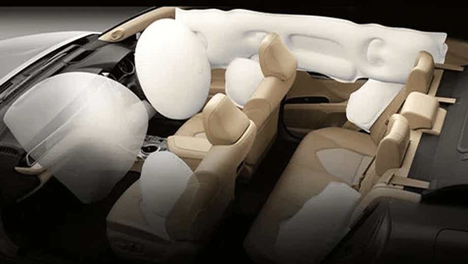 interior view showing airbags deployed in a Toyota Camry 2022-2023