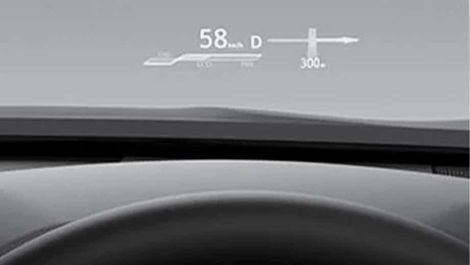 head-up display view of a Toyota Camry 2022-2023