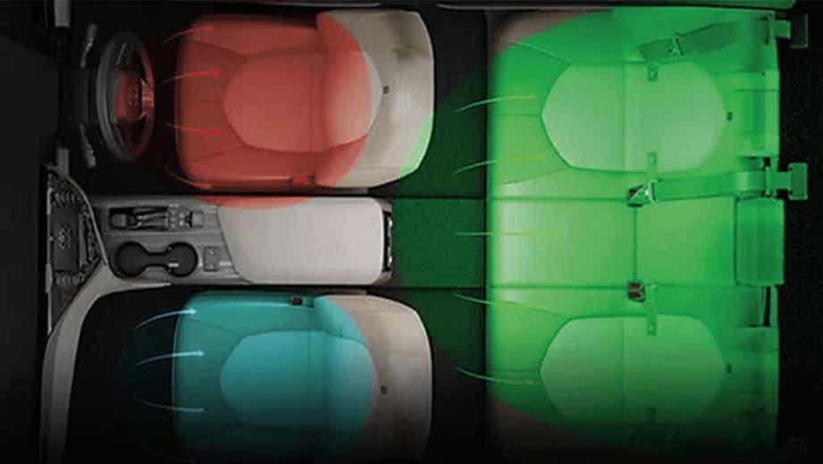 interior top view of a Toyota Camry 2022-2023