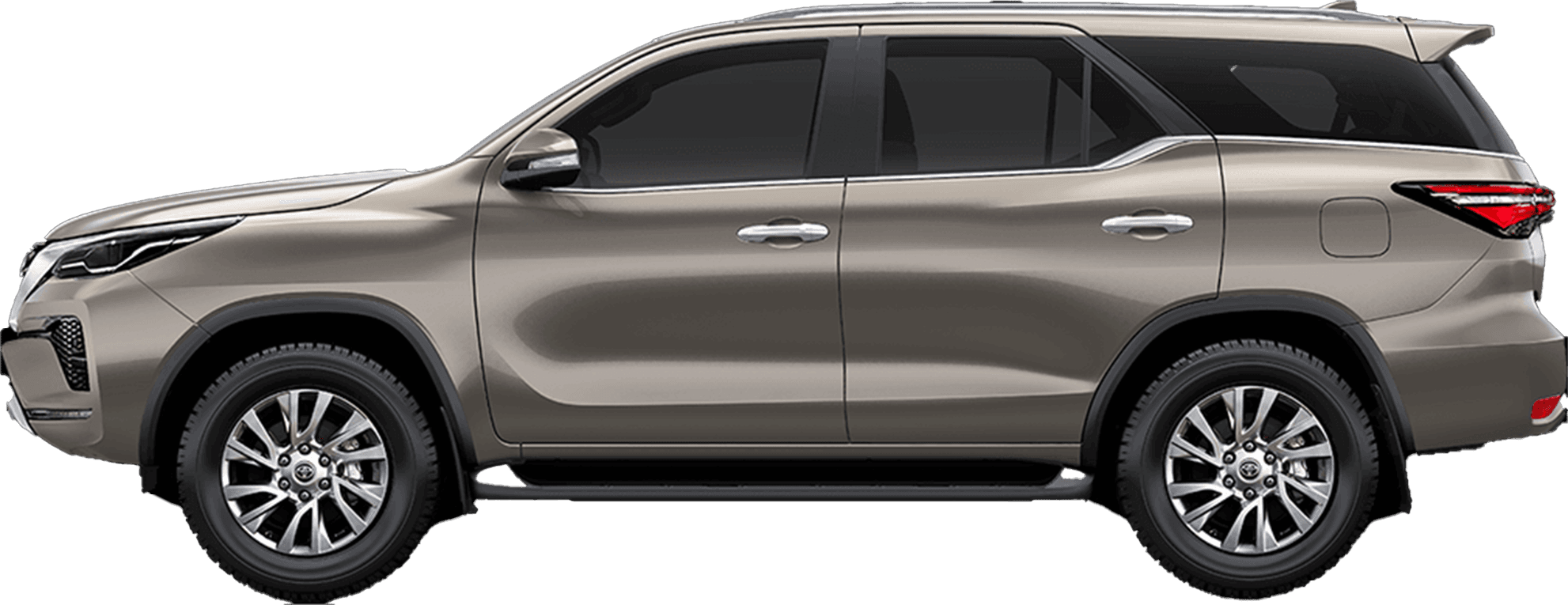 side view of a Toyota Fortuner