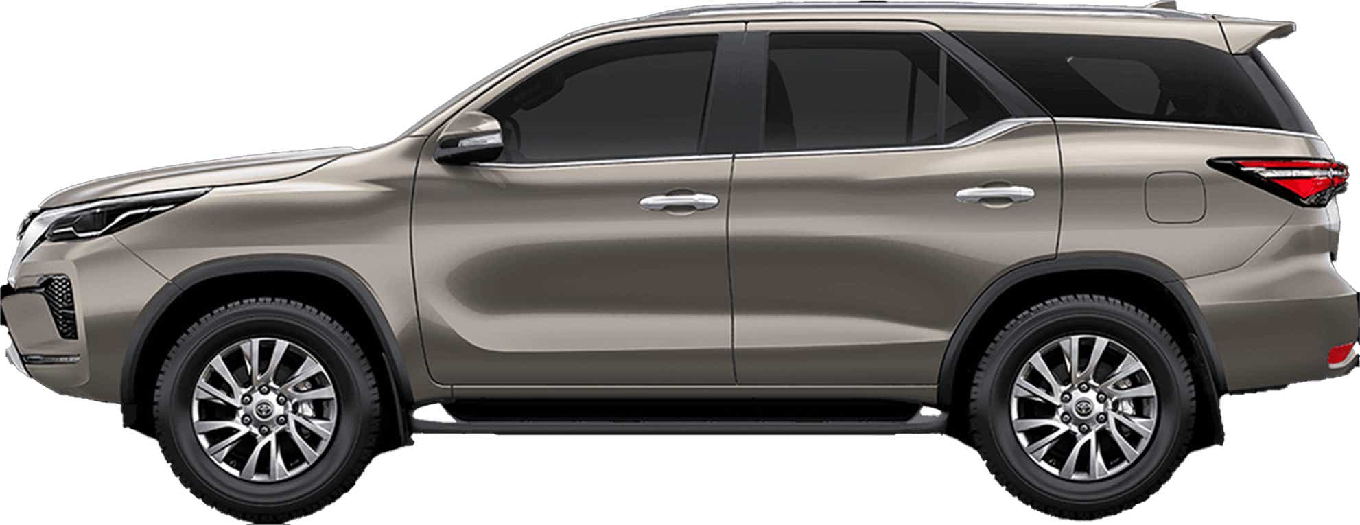 side view of a Toyota Fortuner