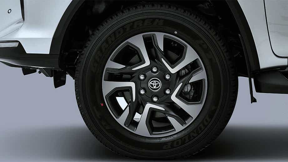 wheel close-up of a Toyota Fortuner Legender