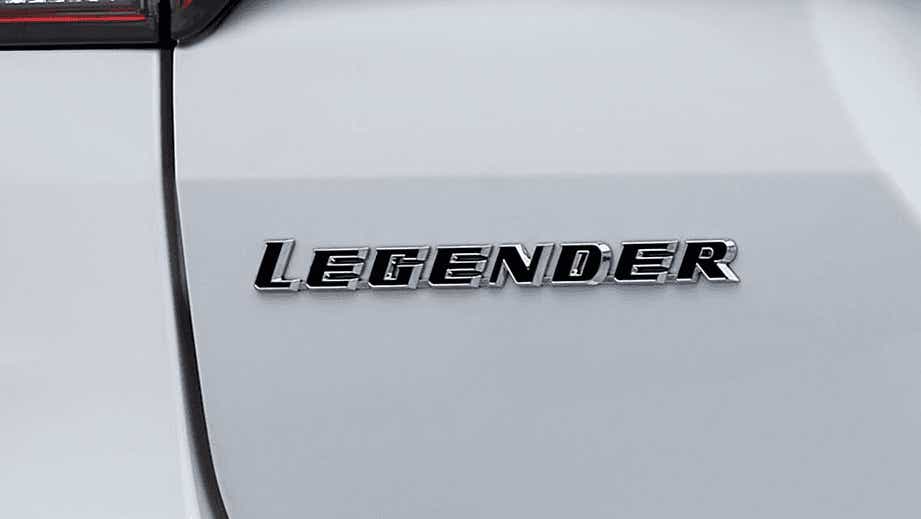 Rear section with LEGENDER badge of a Toyota Fortuner Legender