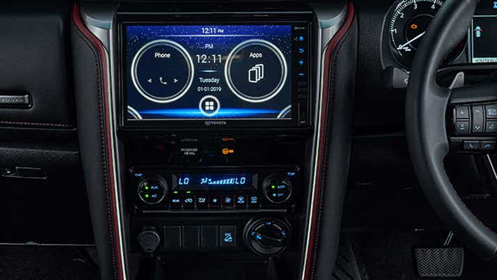 Interior dashboard of a Toyota Fortuner Legender