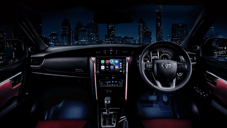 Interior dashboard of a Toyota Fortuner Legender