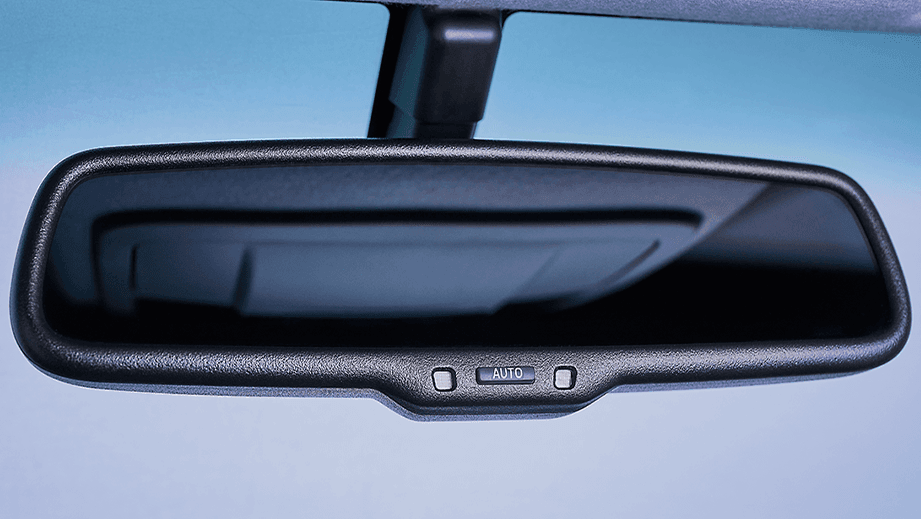 rear-view mirror close-up of a Toyota Fortuner Legender