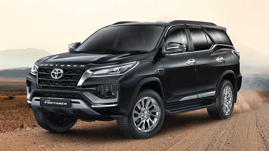 front three-quarter view of a Toyota Fortuner