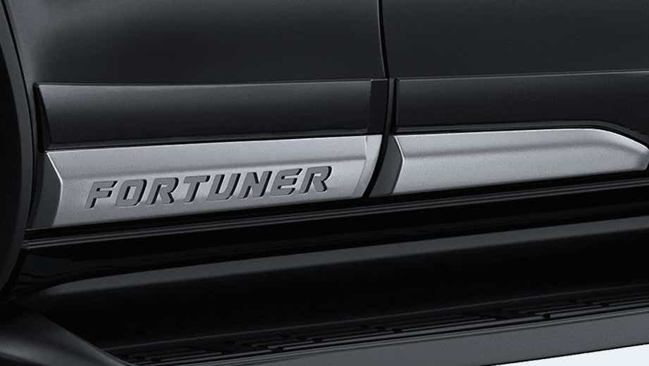 side-door detail of a Toyota Fortuner