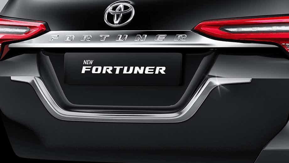 rear view of a Toyota Fortuner