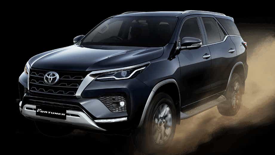 front three-quarter of a Toyota Fortuner